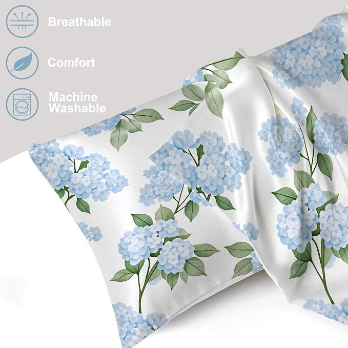 Blue Floral Hydrangeas Flowers