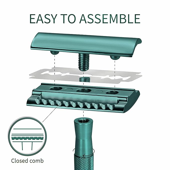 Sea Green Razor with Stand