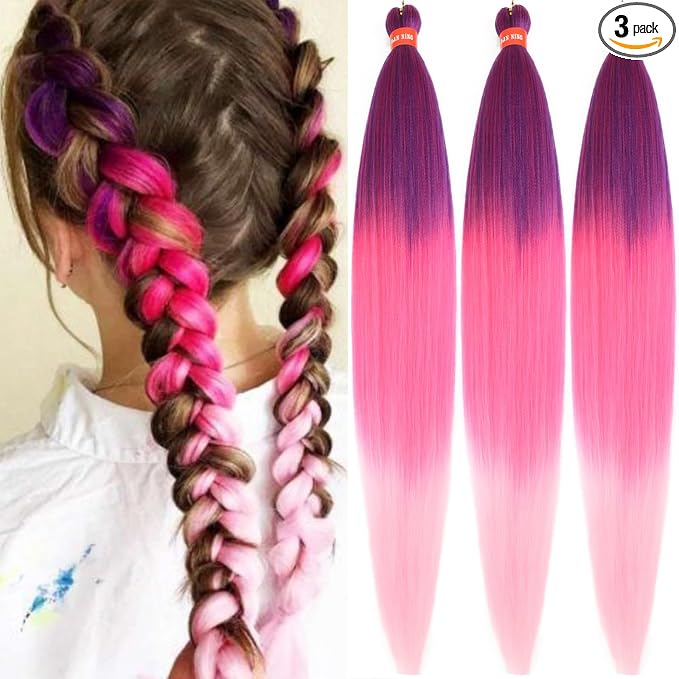 ombre purple hot pink and pink