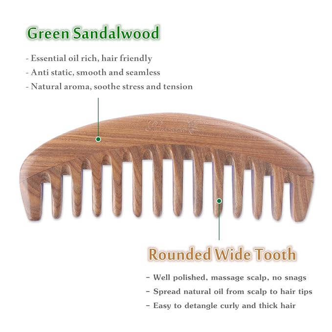 Green Sandalwood Wide Tooth