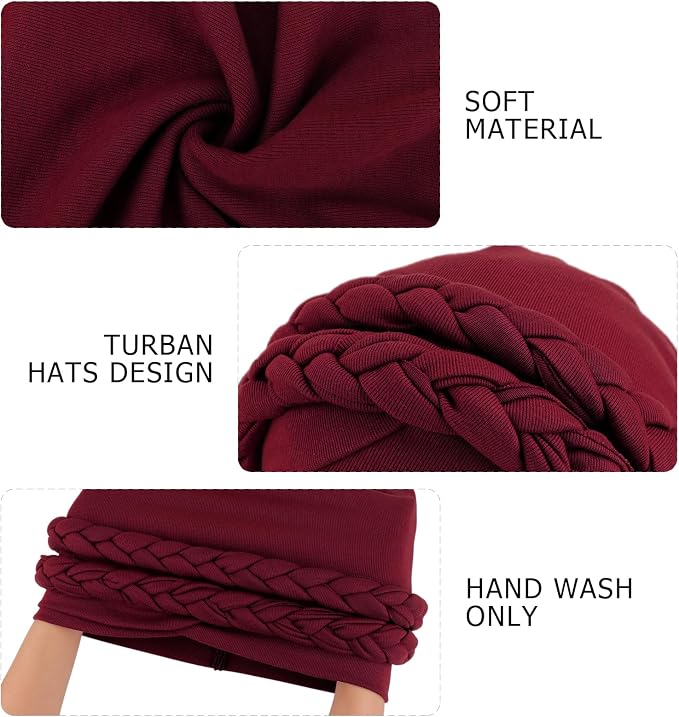 3 Pack Double Braids: Burgundy, Black, Navy Blue