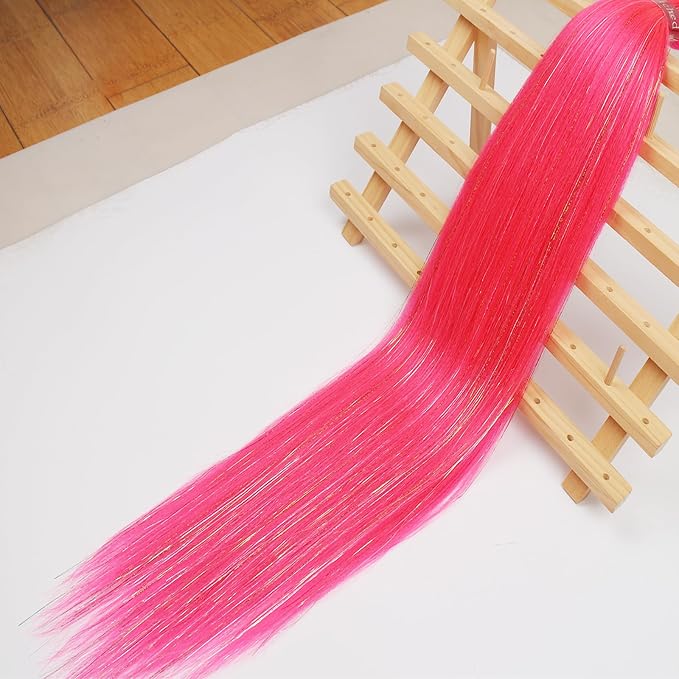 hotpink with tinsel