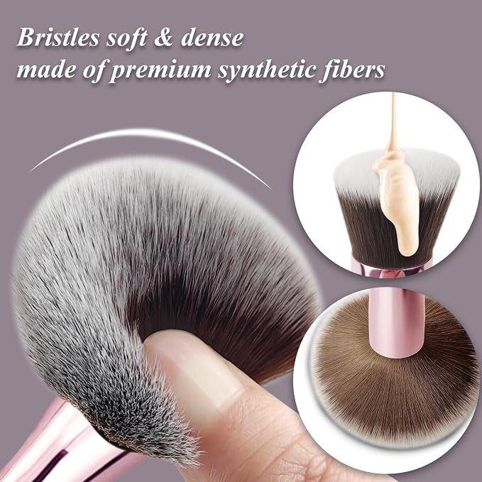 4 in 1 makeup brush-Pink