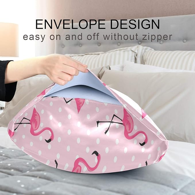White Dots Flamingo