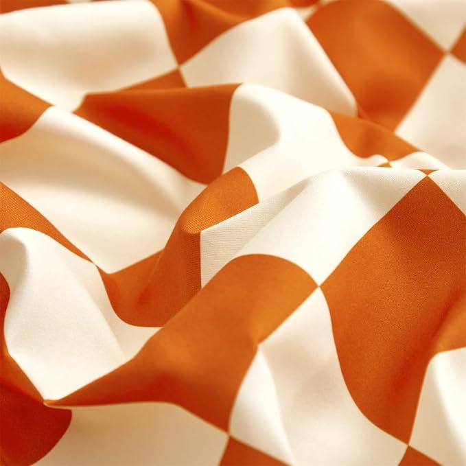 Grid Orange White