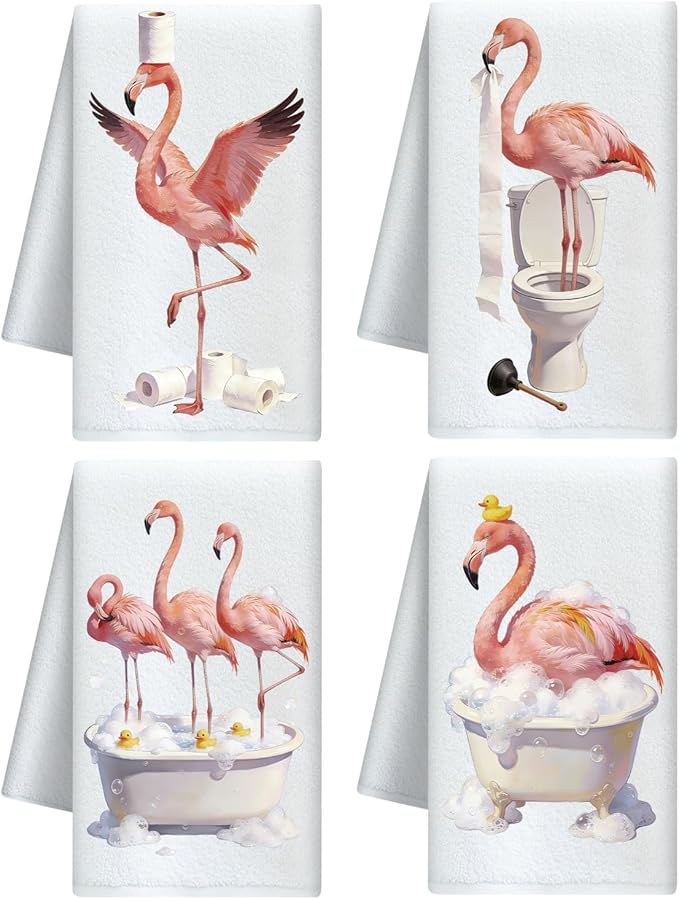 Bath Flamingos