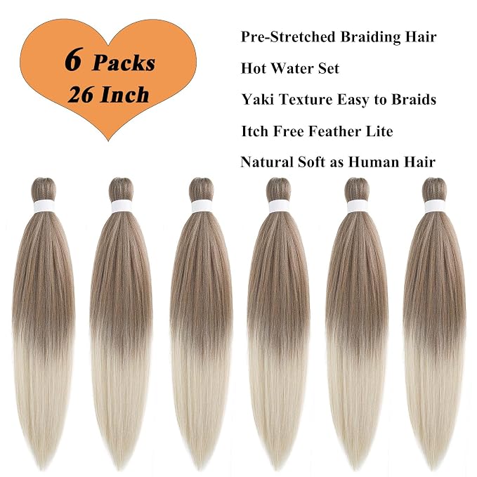 6B/613 Ombre Braiding Hair 6 Packs