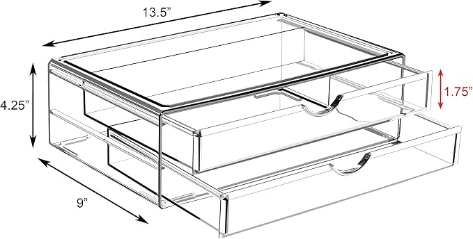 2 Wide Drawers