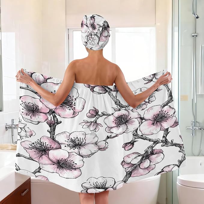 Pink and Black Cherry Blossoms