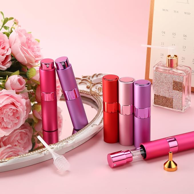 red, pink, purple, rose red