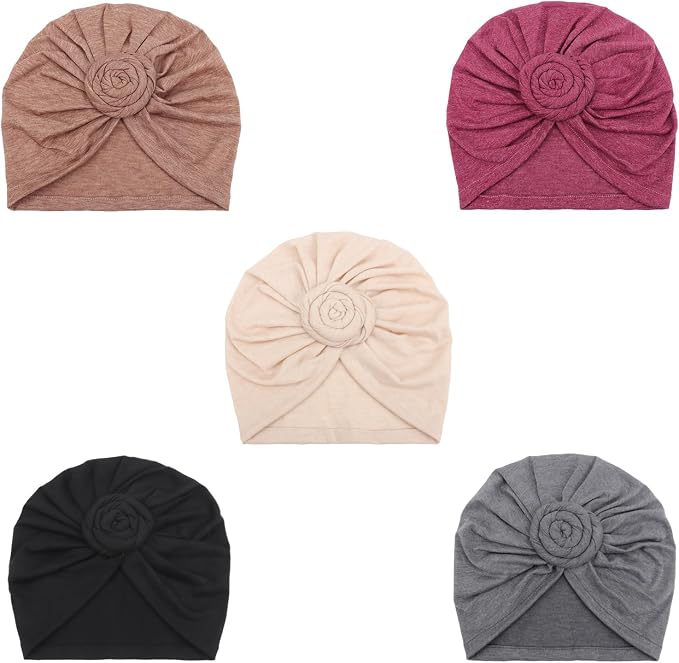 5 Pack Donuts: Ivory, Taupe, Black, Gray, Fuchsia