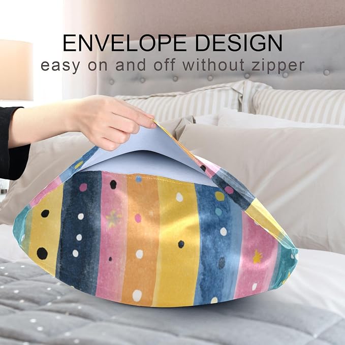 Colorful Striped Stars and Dots