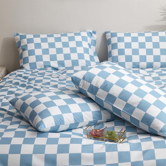 Grid Blue White