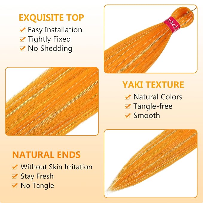 orange mix tinsel