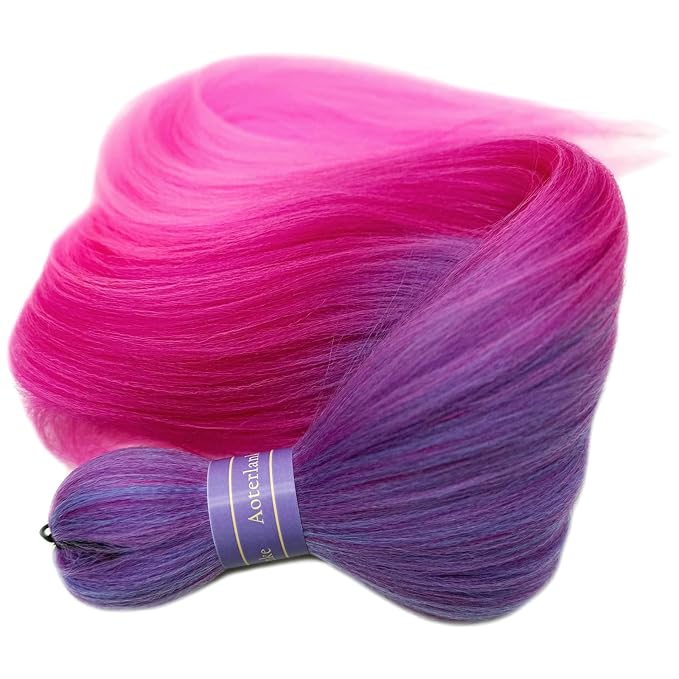 Blue and Pink Braiding Hair Pre Stretched