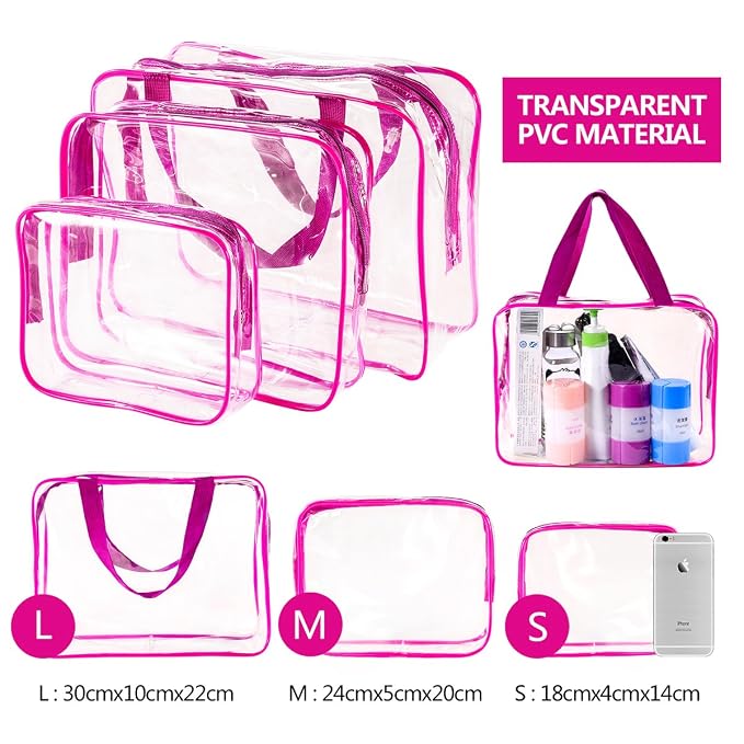 1 Large, 1 Medium, 1 Small-Hot Pink