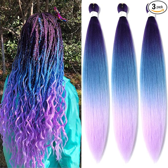 Purple-Lake Blue-Light Purple