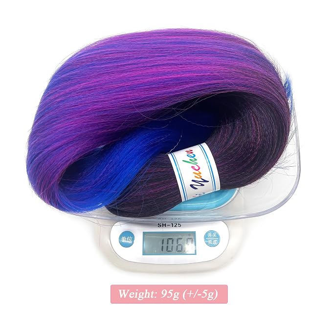 1b Pink Blue Ombre Braiding Hair 6 Packs