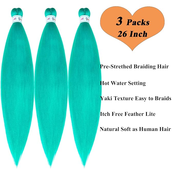Green Mint Braiding Hair 3 Packs