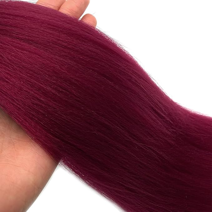 Burgundy Braiding Hair Pre Stretched