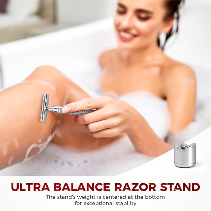 Noble Silver Razor with Stand