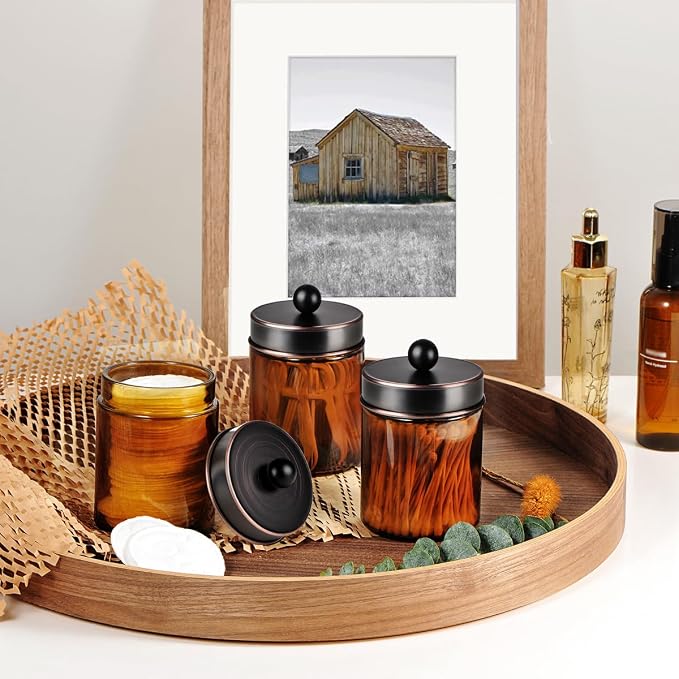 Jar Amber/Lid Oil Rubbed Bronze