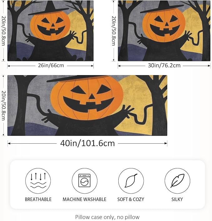 Pumpkin Head Forest Moon Orange Black Yellow