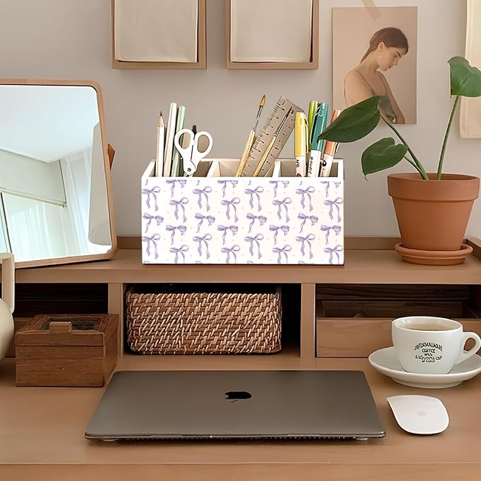 02-Purple Bow Pen Holder(1)