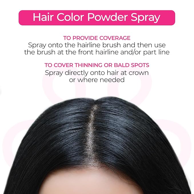Kit Hair Color Powder Spray - Blackish