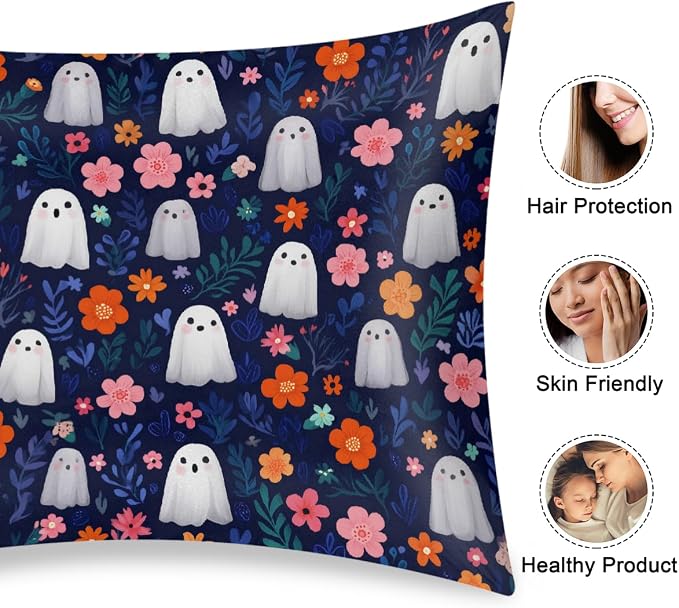 Navy Blue Flowers Ghost
