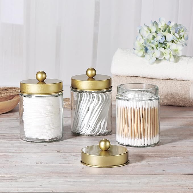 Jar Clear/Lid Gold