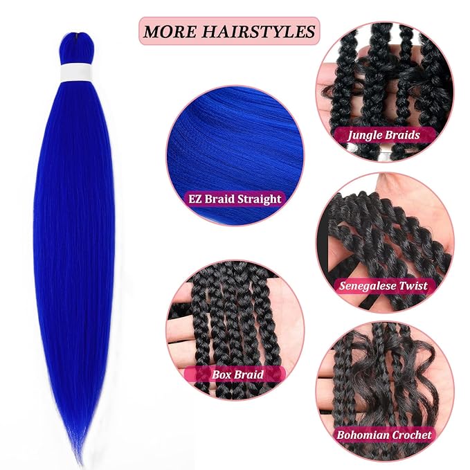 Blue Braiding Hair