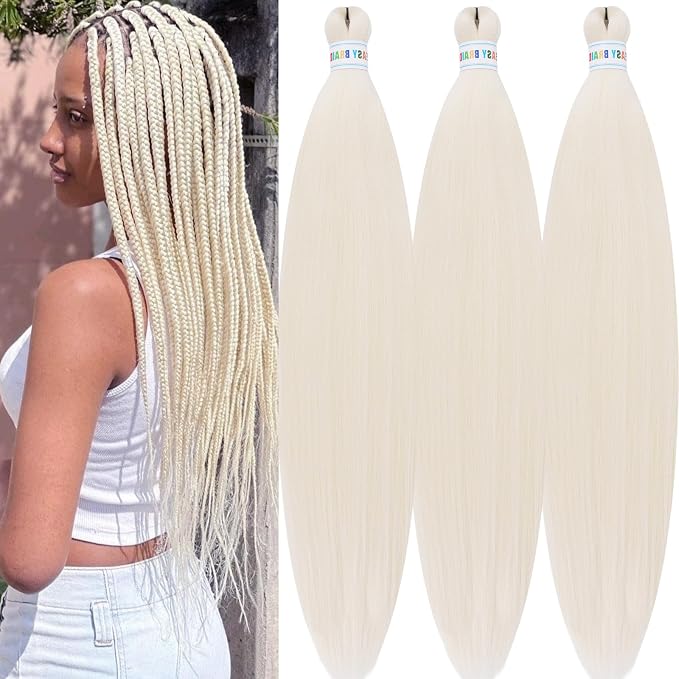 White Blonde Braiding Hair