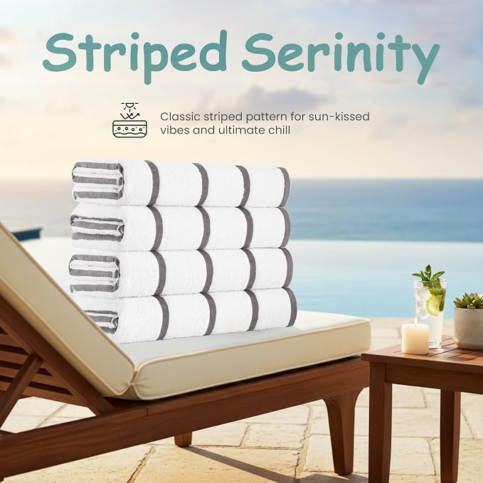 Cabana 2pcs Pool Towel Set White Ash