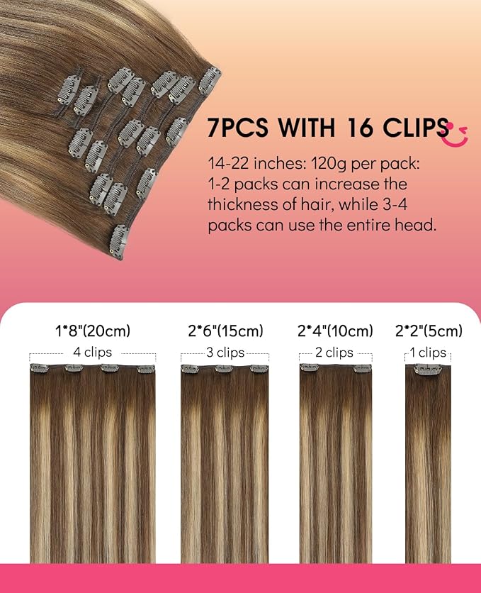 1-#4/27/4 Balayage Chocolate Brown Ombre Caramel Brown