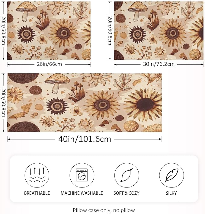 Bohemian Mushrooms Sunflower Beige