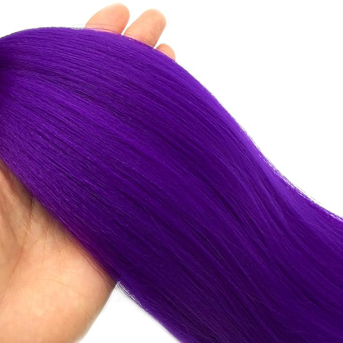 Bright Purple Braiding Hair Pre Stretched