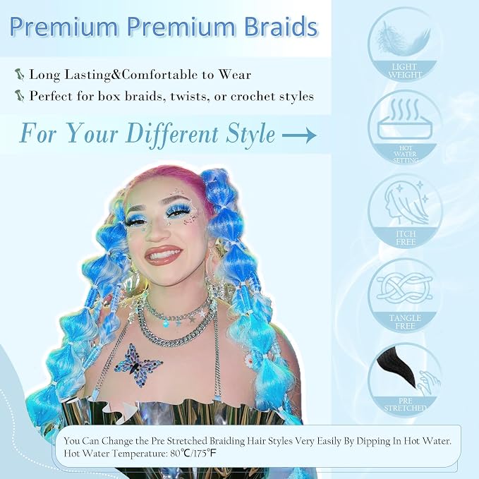 ombre blue mix tinsel