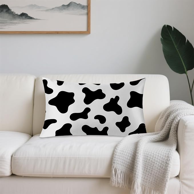 Black and White Cow Print