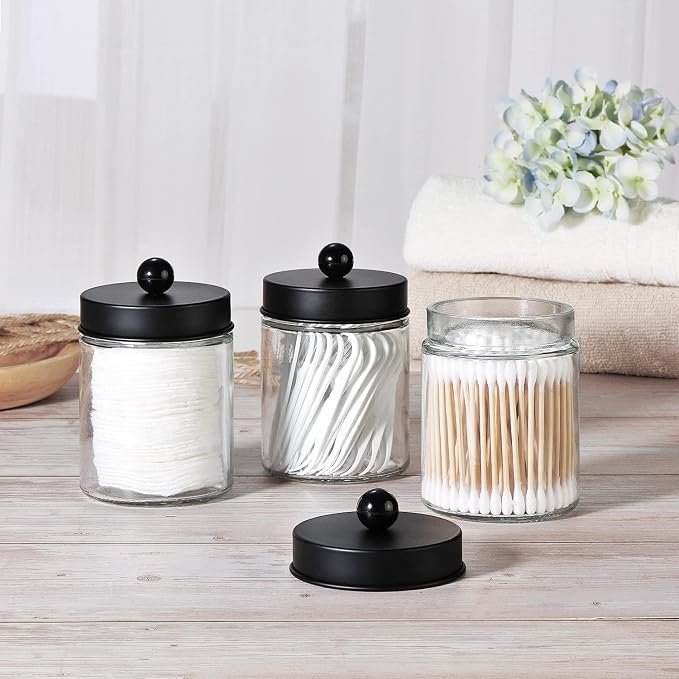 Jar Clear/Lid Black