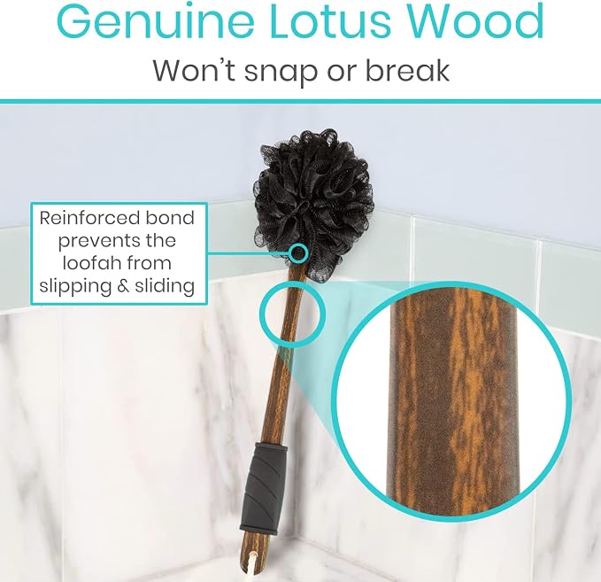 Loofah Brush Dark Wood