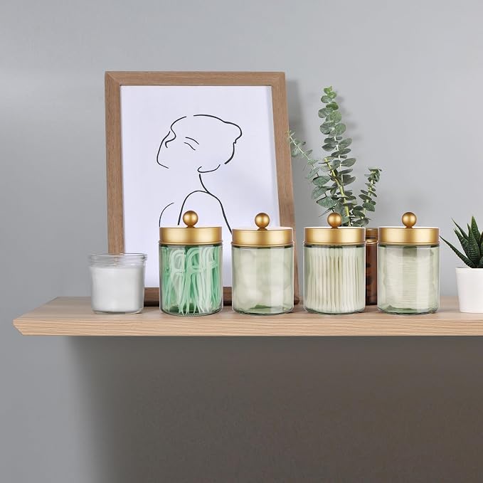 Jar Sage Green/Lid Gold