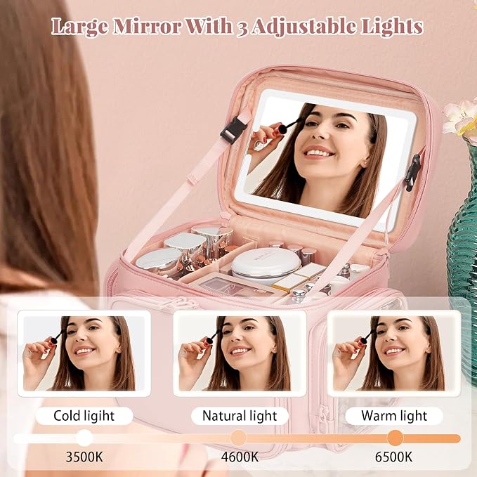 02-Pink with LED Mirror