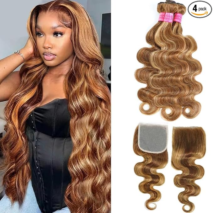 4/27 Body Wave Bundles with 5X5 Closure