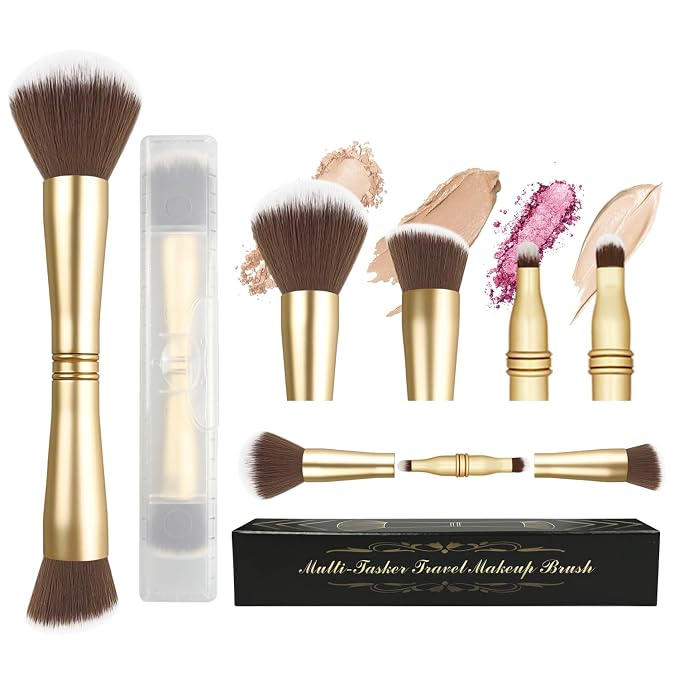 4 in 1 makeup brush-Gold