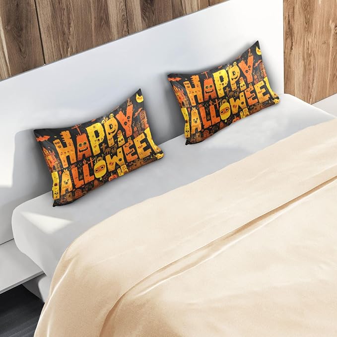 Happy Halloween Art Funny Orange