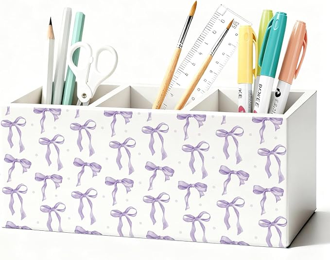 02-Purple Bow Pen Holder(1)
