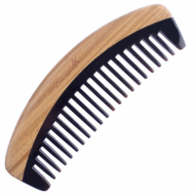Black Buffalo Horn Wide Tooth
