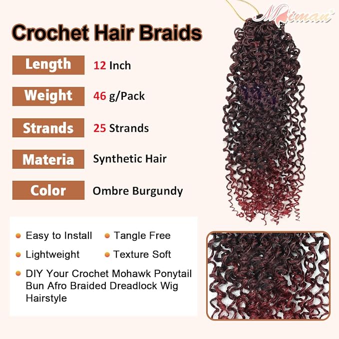 Yanky Twist Crochet Hair-Ombre Burgundy