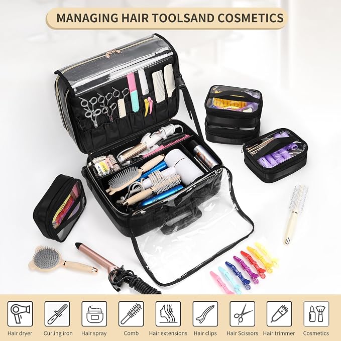 Black-with 7 Pcs Small Bags